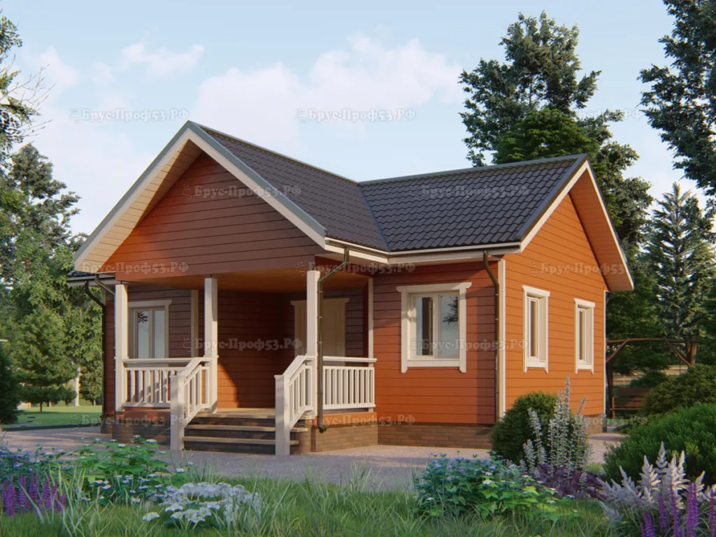 Каркасный дом Dk 103 — 55,2 м², 8×9 м