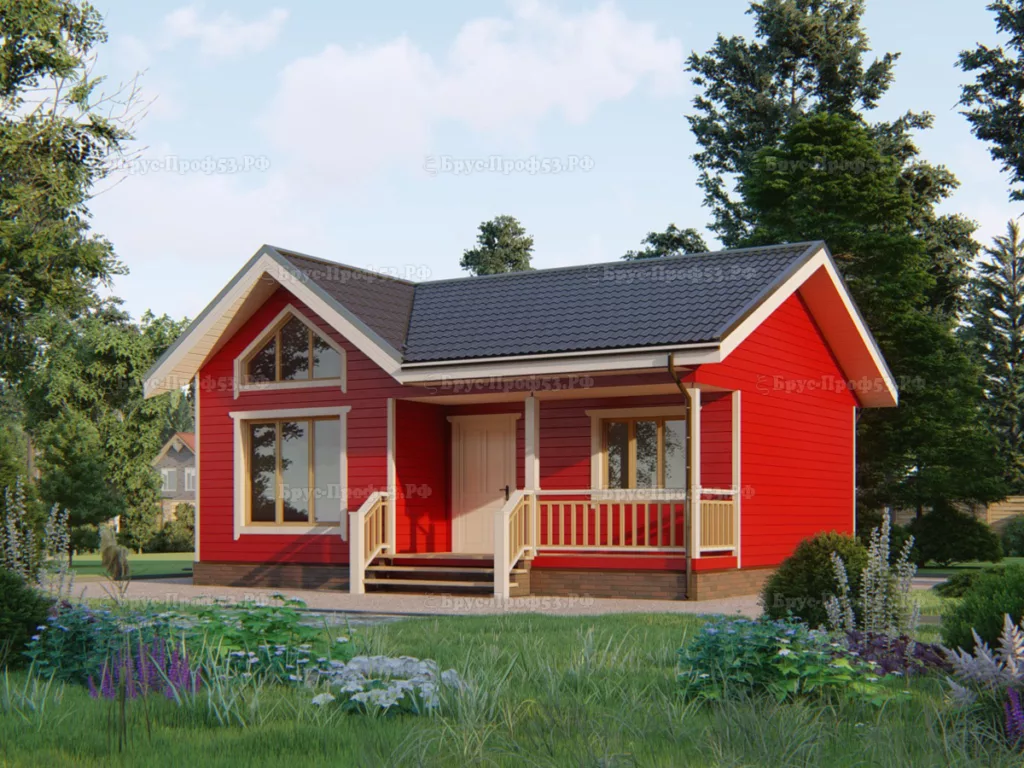 Каркасный дом Dk 300 — 55,9 м², 7×9 м