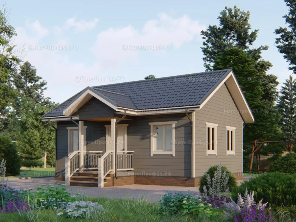 Каркасный дом Dk 97 — 44,8 м², 6×8 м