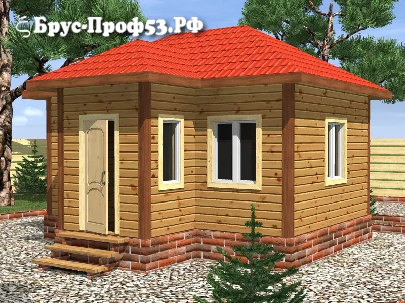 Проект бани из бруса B3
