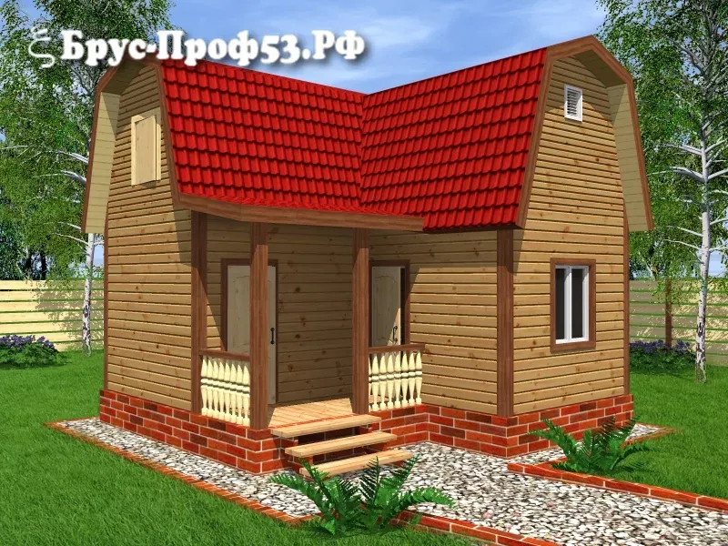 Проект бани из бруса B7