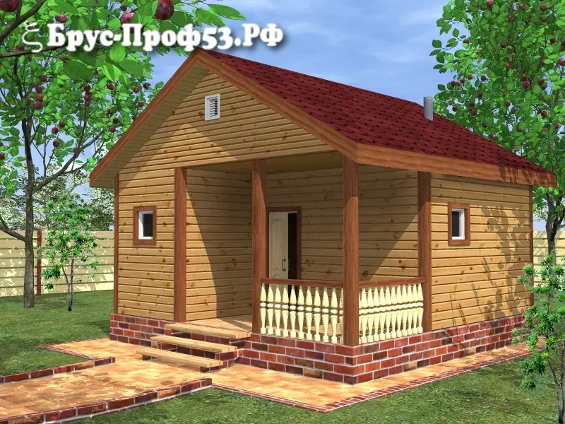 Проект бани из бруса B9