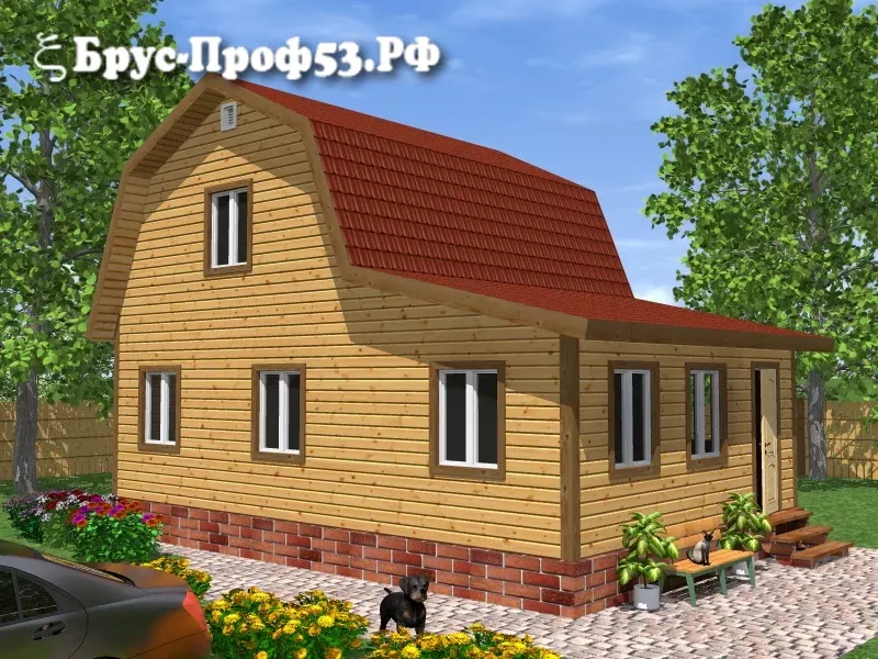 Проект дома из бруса: D29
