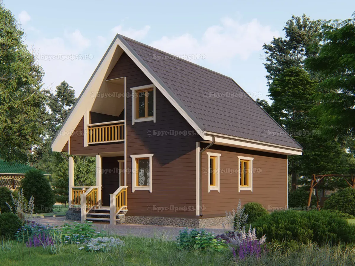 Каркасный дом Dk 70 — 83,7 м², 8×7 м
